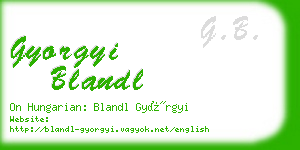 gyorgyi blandl business card